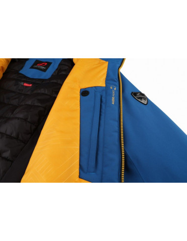 Mens snowsport jacket MARCOS mykonos blue (yellow)