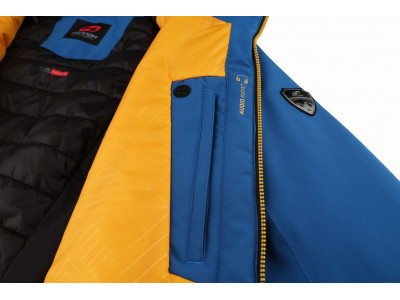 Mens snowsport jacket MARCOS mykonos blue (yellow)