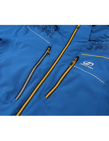 Mens snowsport jacket MARCOS mykonos blue (yellow)