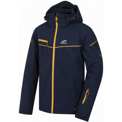 Mens snowsport jacket KIAN blue nights (yellow)