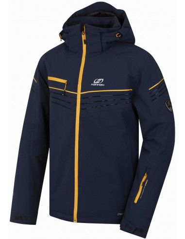 Mens snowsport jacket KIAN blue nights (yellow)