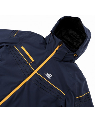 Mens snowsport jacket KIAN blue nights (yellow)
