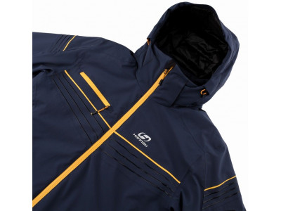 Mens snowsport jacket KIAN blue nights (yellow)
