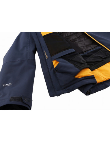 Mens snowsport jacket KIAN blue nights (yellow)