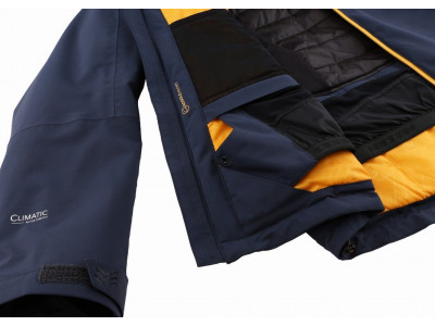 Mens snowsport jacket KIAN blue nights (yellow)