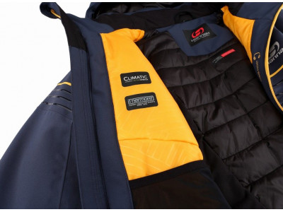 Mens snowsport jacket KIAN blue nights (yellow)
