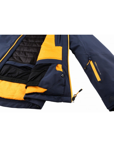 Mens snowsport jacket KIAN blue nights (yellow)