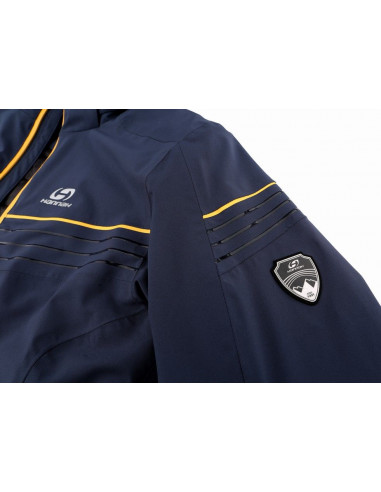 Mens snowsport jacket KIAN blue nights (yellow)