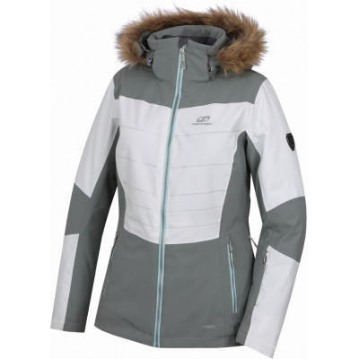 Ladies snowsport jacket BERTIE frost gray/bit of blue