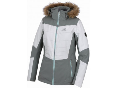Ladies snowsport jacket BERTIE frost gray/bit of blue