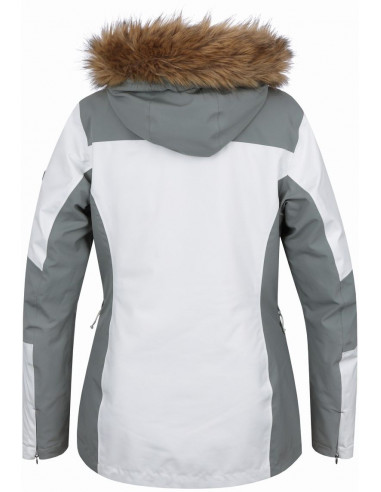 Ladies snowsport jacket BERTIE frost gray/bit of blue