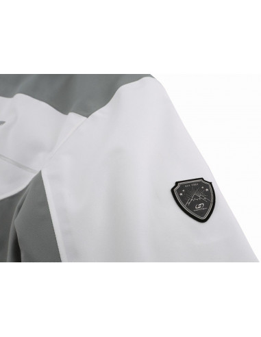 Ladies snowsport jacket BERTIE frost gray/bit of blue