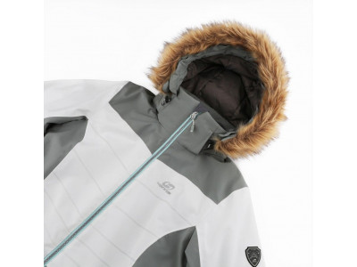 Ladies snowsport jacket BERTIE frost gray/bit of blue