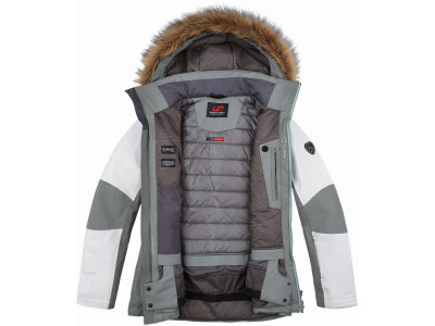 Ladies snowsport jacket BERTIE frost gray/bit of blue