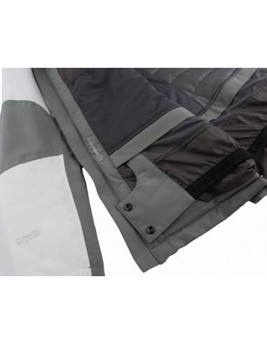 Ladies snowsport jacket BERTIE frost gray/bit of blue