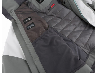 Ladies snowsport jacket BERTIE frost gray/bit of blue