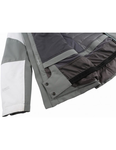 Ladies snowsport jacket BERTIE frost gray/bit of blue