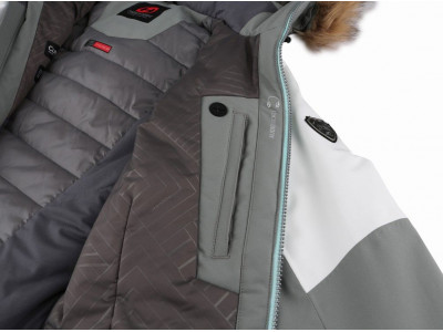 Ladies snowsport jacket BERTIE frost gray/bit of blue