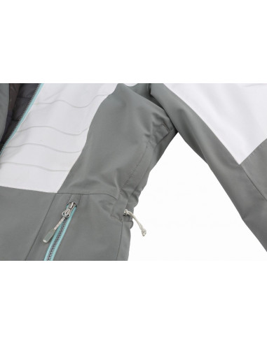 Ladies snowsport jacket BERTIE frost gray/bit of blue