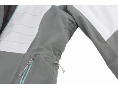 Ladies snowsport jacket BERTIE frost gray/bit of blue