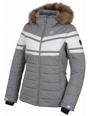 Ladies snowsport jacket DELANEY drizzle/bright white