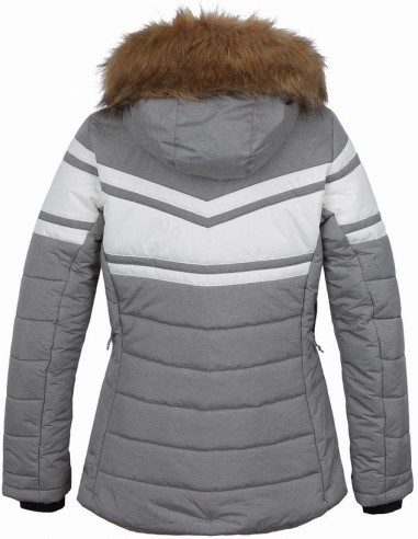 Ladies snowsport jacket DELANEY drizzle/bright white