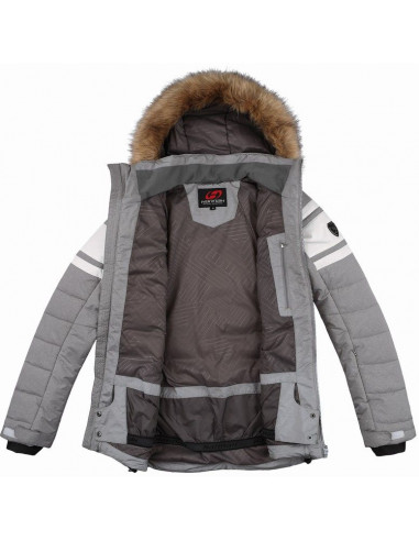 Ladies snowsport jacket DELANEY drizzle/bright white