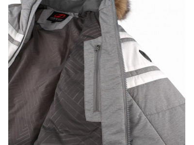 Ladies snowsport jacket DELANEY drizzle/bright white