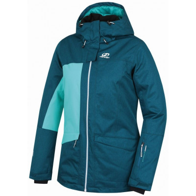 Ladies snowsport jacket ROLF deep teal mel/pool green