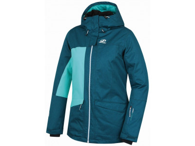 Ladies snowsport jacket ROLF deep teal mel/pool green