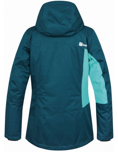 Ladies snowsport jacket ROLF deep teal mel/pool green