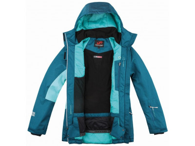 Ladies snowsport jacket ROLF deep teal mel/pool green