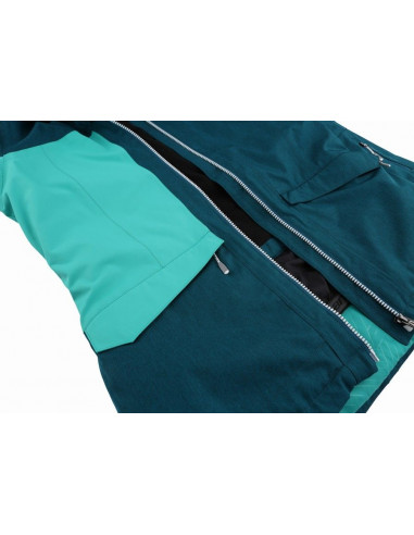Ladies snowsport jacket ROLF deep teal mel/pool green