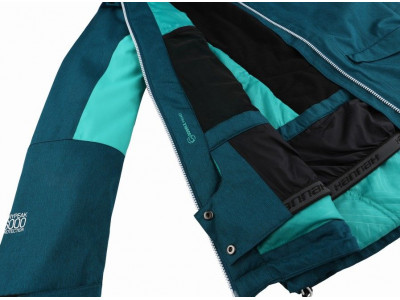Ladies snowsport jacket ROLF deep teal mel/pool green