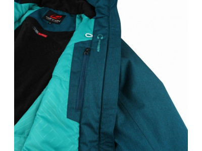 Ladies snowsport jacket ROLF deep teal mel/pool green