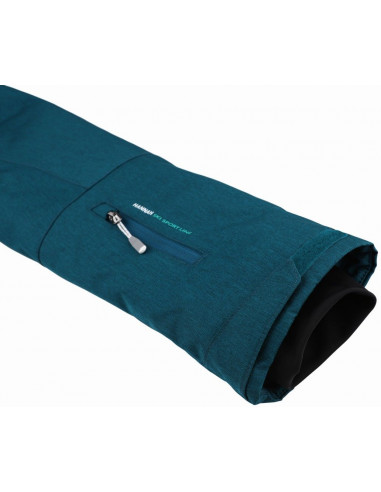 Ladies snowsport jacket ROLF deep teal mel/pool green