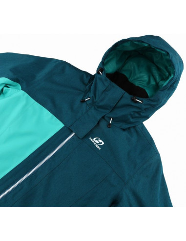 Ladies snowsport jacket ROLF deep teal mel/pool green