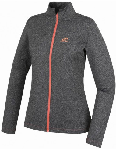 Ladies active sweatshirt BRENDA light gray mel (coral)