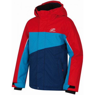 Kids jacket MAJLO JR racing red/caribbean sea