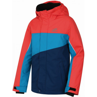Kids jacket MAJLO JR hot coral/caribbean sea