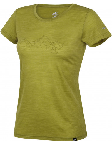 Ladies active short sleeve T-shirt VALERY T-SHIRT Lime green 1