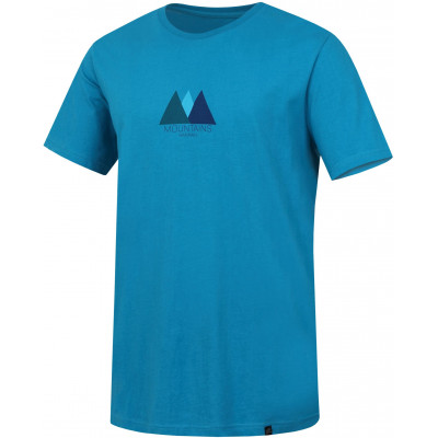 Mens city short sleeve T-shirt BURCH Algiers blue (print 1)