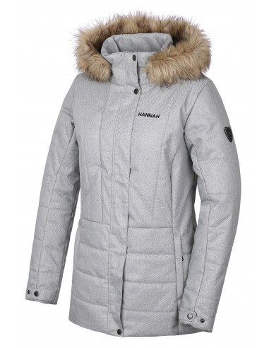 Ladies insulated city jacket OMAHA light gray mel