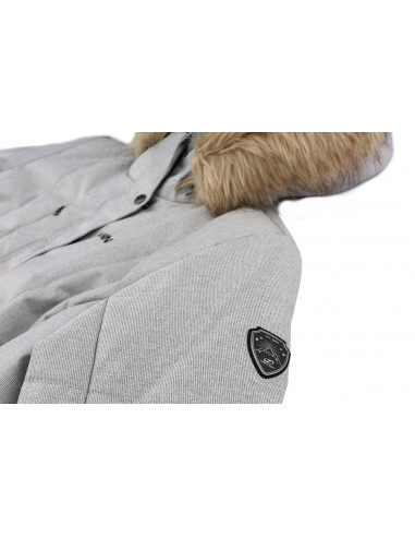 Ladies insulated city jacket OMAHA light gray mel