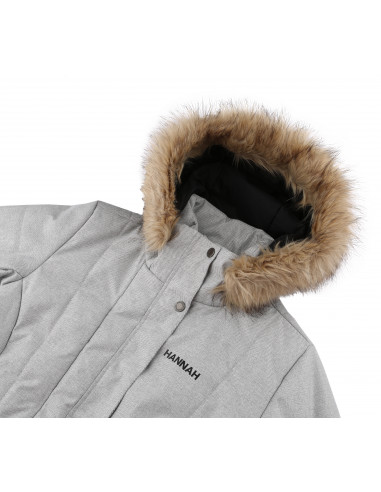 Ladies insulated city jacket OMAHA light gray mel