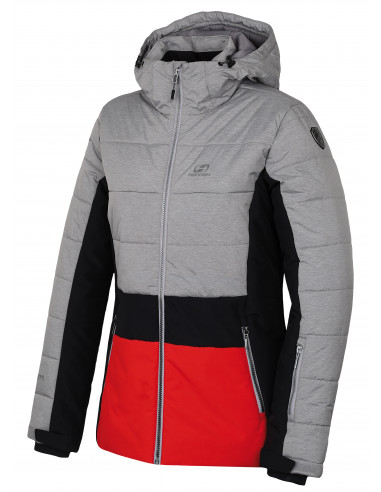 Ladies insulated snowsport jacket MARILYN drizzle/molten lava