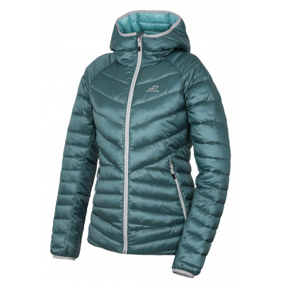 Ladies insulated trekking jacket DEBBY aqua stripe