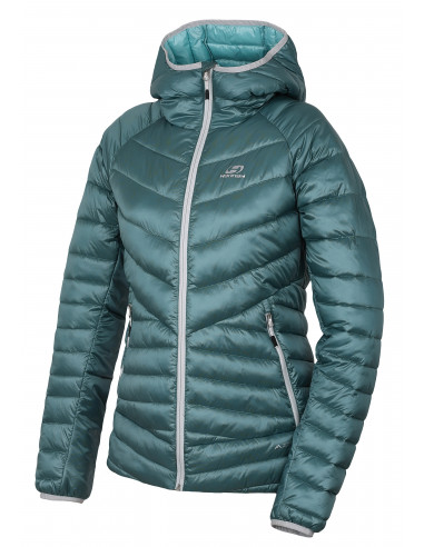 Ladies insulated trekking jacket DEBBY aqua stripe