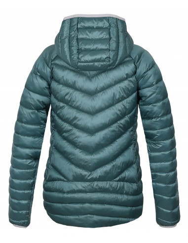Ladies insulated trekking jacket DEBBY aqua stripe