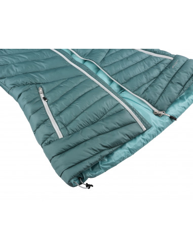 Ladies insulated trekking jacket DEBBY aqua stripe